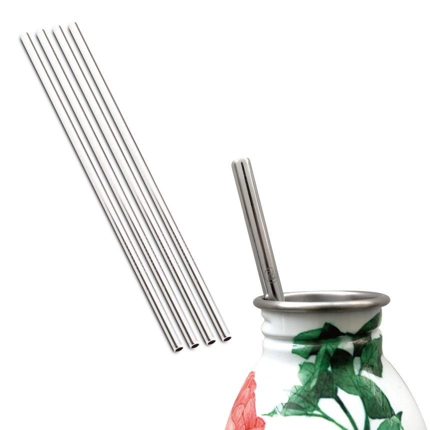 Straws 4pcs & Cleaning Brush Pack | ストロー 4ピース& クリーニングブラシパック STEEL スチール - スペースジョイ.トーキョー | SPACEJOY.TOKYO